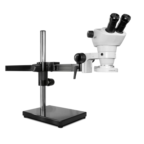 NZ Stereo Zoom Microscope With Compact LED Light On Gliding Stand